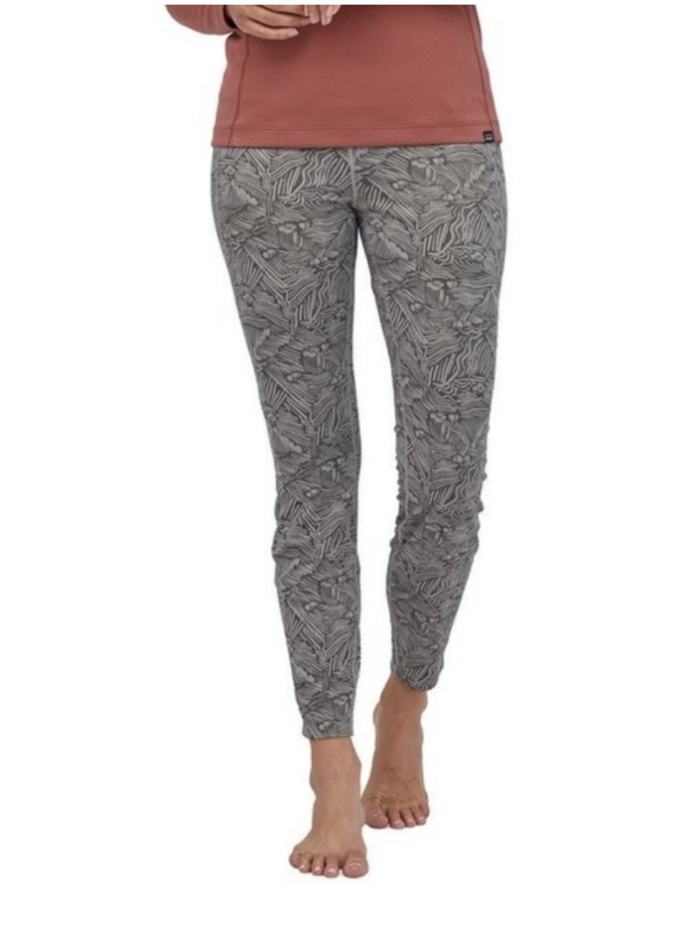 Patagonia Capilene Midweight Baselayer Bottoms Leggings Hut to Hut: Salt Grey